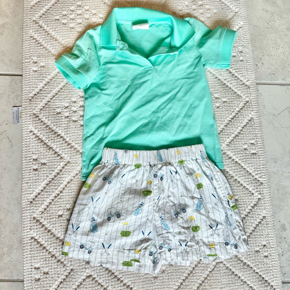 Grace & James 2pc Boys 4T Golf shorts w/ Polo shirt